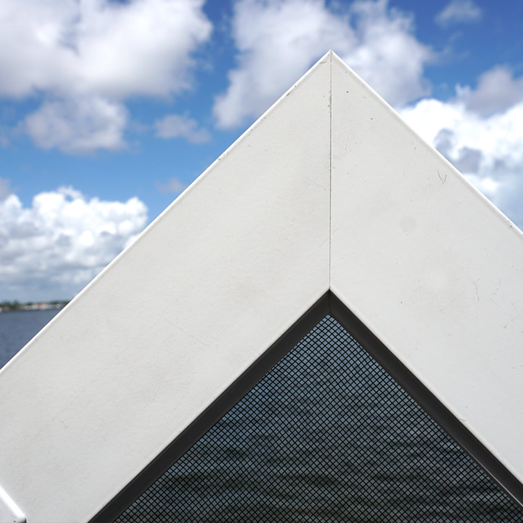 Powder-coated aluminum construction is designed to perform in Florida's coastal environment.